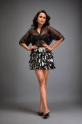 Load image into Gallery viewer, Sheer Top With Metallic Leaf Skirt
