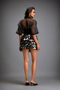 Load image into Gallery viewer, Sheer Top With Metallic Leaf Skirt
