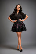 Load image into Gallery viewer, Blouse With Tulle Skirt And Pink 3-D Embellishments
