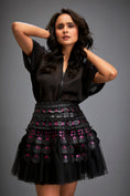 Load image into Gallery viewer, Blouse With Tulle Skirt And Pink 3-D Embellishments
