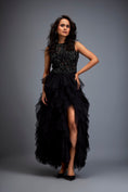 Load image into Gallery viewer, Swarovski High-neck Top With Tulle Skirt
