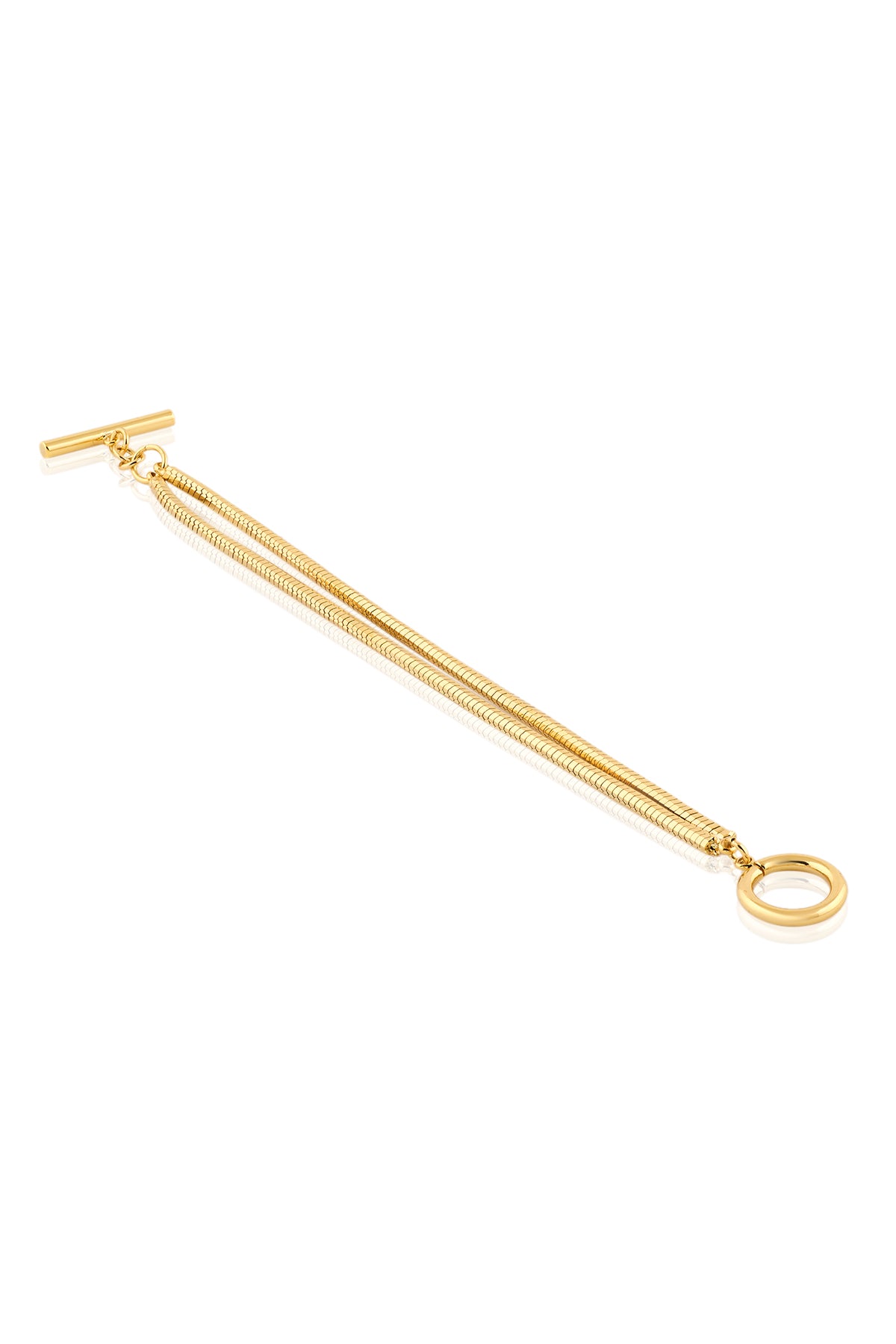 Elegant Gold Dual-Layer Chain Bracelet