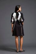 Load image into Gallery viewer, Sculpted Monochrome Drawstring Dress
