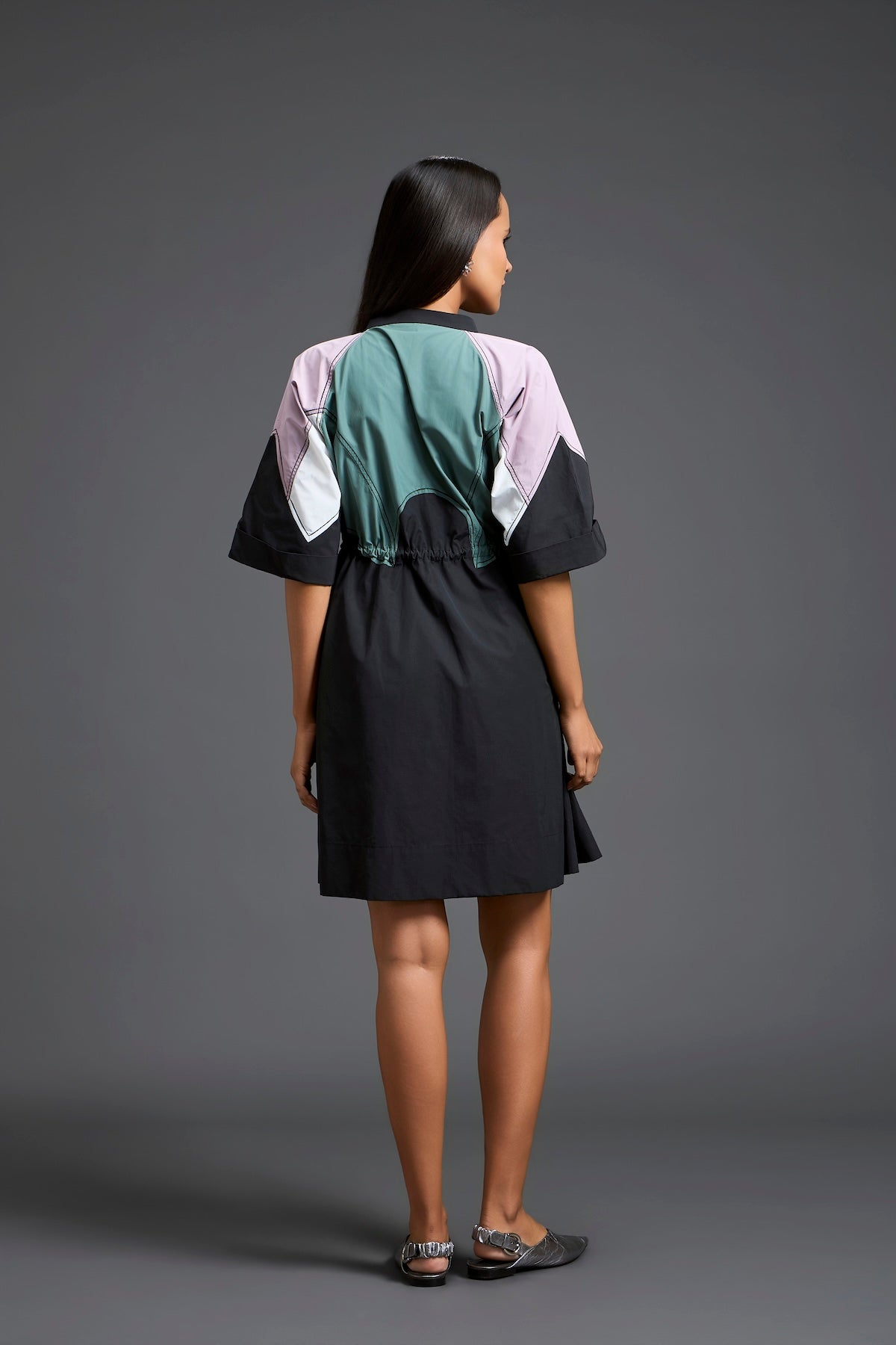 Contemporary colour-block playsuit