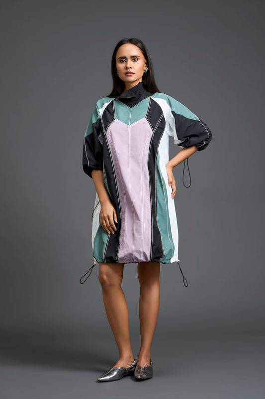 Contemporary colour-block dress