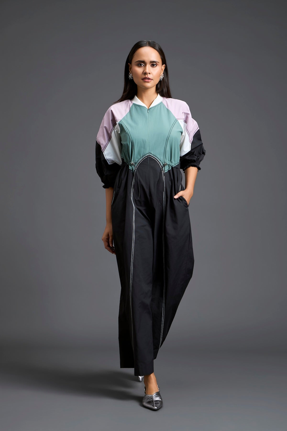 Contemporary colour-block jumpsuit
