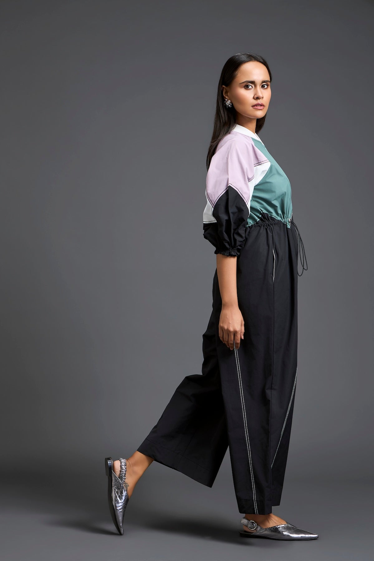 Contemporary colour-block jumpsuit
