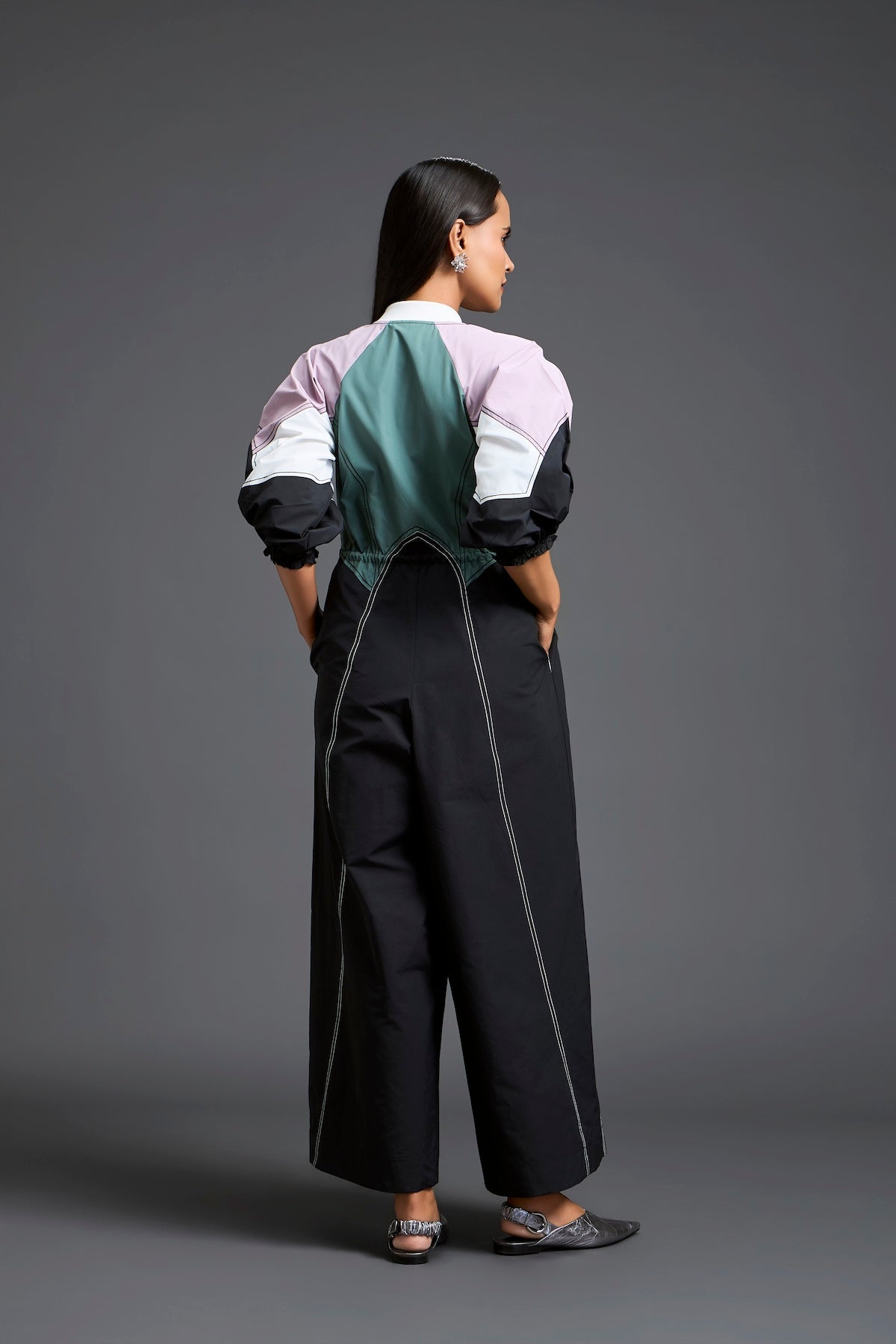 Contemporary colour-block jumpsuit