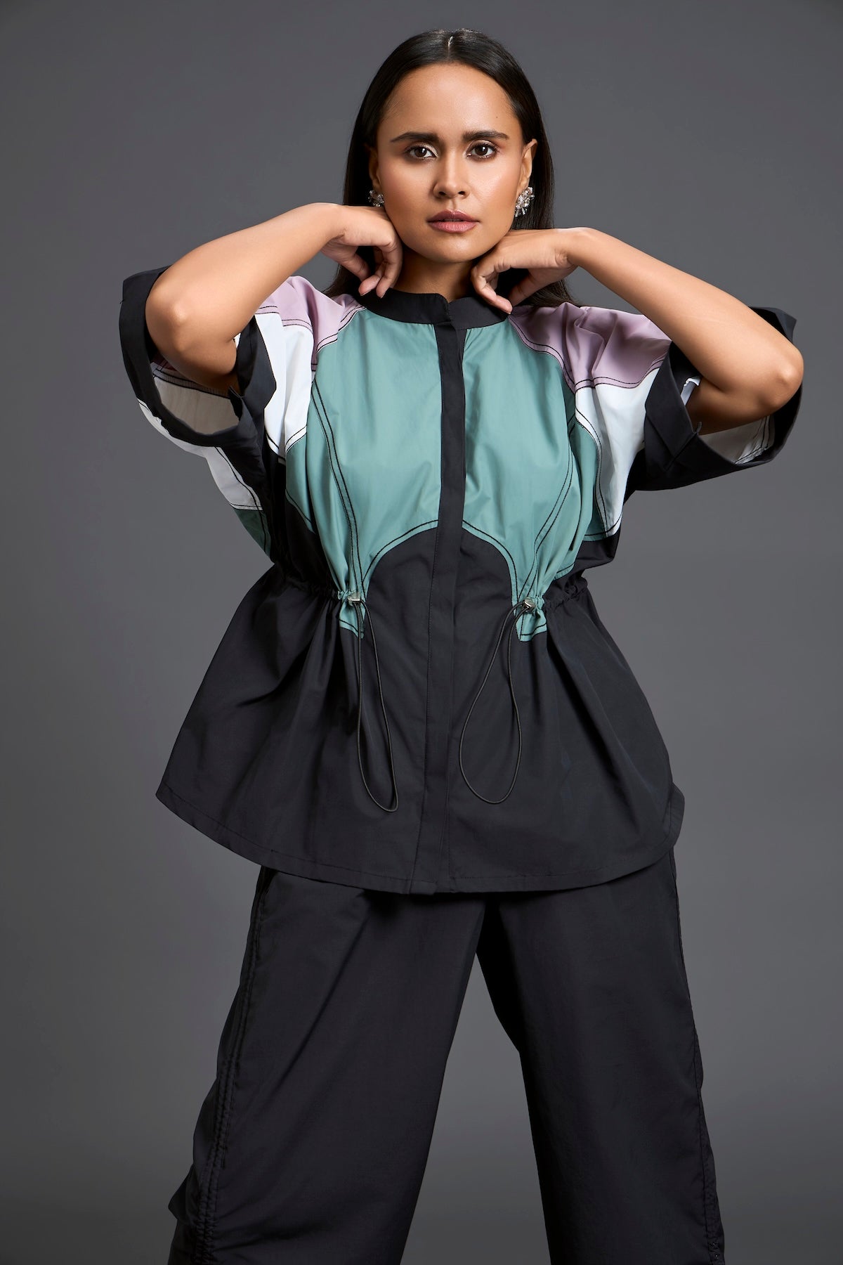 Contemporary colour-block co-ord set
