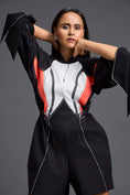 Load image into Gallery viewer, Tie-Sleeve Colour-Block Playsuit
