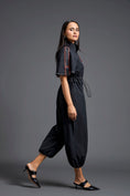 Load image into Gallery viewer, Black Metallic Structured Jumpsuit
