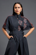Load image into Gallery viewer, Black Metallic Structured Jumpsuit
