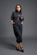 Load image into Gallery viewer, Black Metallic Structured Jumpsuit
