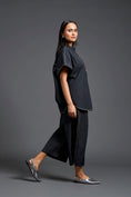 Load image into Gallery viewer, Black Oversized Floral Shirt Co-ord Set
