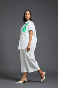 Load image into Gallery viewer, White Oversized Floral Shirt Co-ord Set
