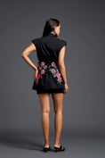 Load image into Gallery viewer, Black Floral Belt Blazer and Skirt Set
