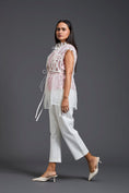 Load image into Gallery viewer, Onion Pink Organza Layered Co-ord Set
