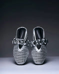Load image into Gallery viewer, Silver Mirage Chain Mules
