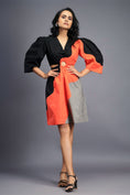 Load image into Gallery viewer, Black Orange Cutout Dress
