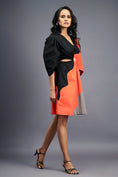 Load image into Gallery viewer, Black Orange Cutout Dress
