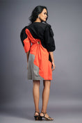 Load image into Gallery viewer, Black Orange Cutout Dress
