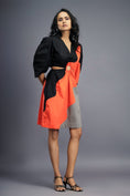 Load image into Gallery viewer, Black Orange Cutout Dress
