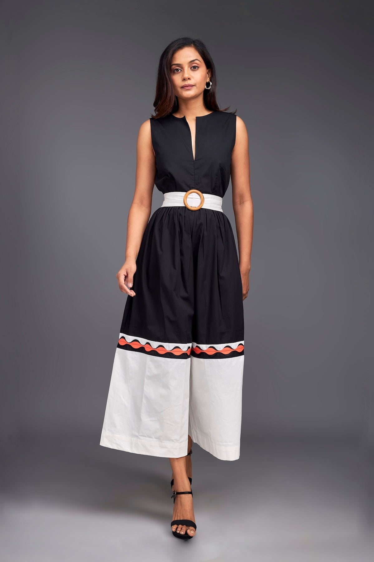 Colour Block Culotte Style Jumpsuit