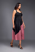 Load image into Gallery viewer, Colour Block Fit & Flare Sleeveless Midi Dress
