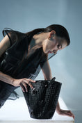 Load image into Gallery viewer, Velour Flora Bucket Bag

