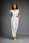 Load image into Gallery viewer, Overlap Jumpsuit With Statement Belt
