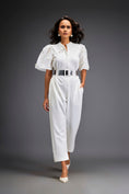 Load image into Gallery viewer, Waist Cut Out Jumpsuit Comes With Metallic Belt
