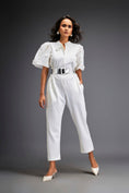 Load image into Gallery viewer, Waist Cut Out Jumpsuit Comes With Metallic Belt
