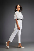 Load image into Gallery viewer, Waist Cut Out Jumpsuit Comes With Metallic Belt
