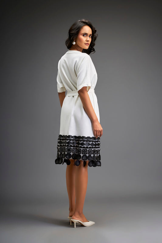 Short Dress With Detailing On The Hem