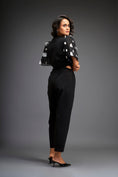 Load image into Gallery viewer, Black Embroidered Sleeves Jumpsuit With Belt
