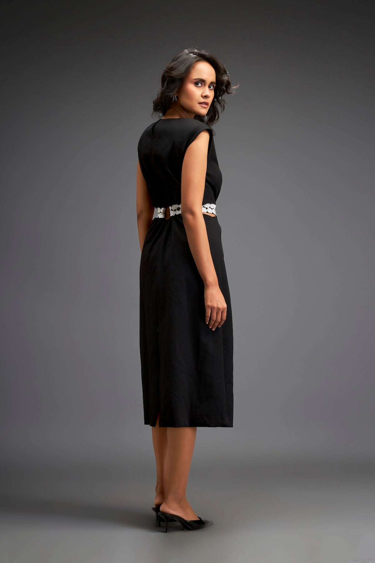 Waist Cut Out Dress Comes With Belt