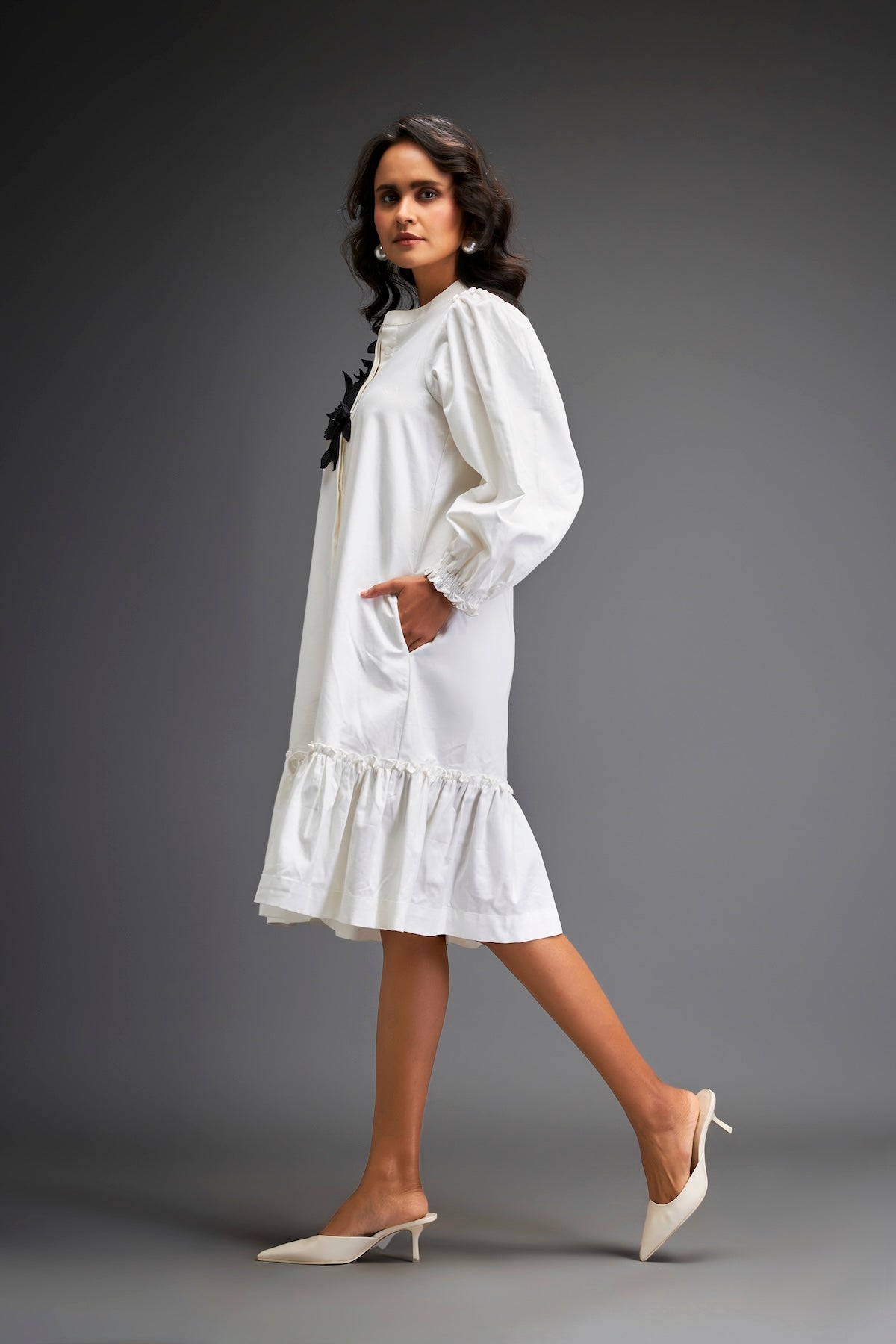 Shirt Dress With Detailing On One Side