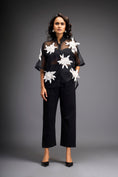 Load image into Gallery viewer, Floral Appliqué High-Low Sheer Top with Tube & Pants
