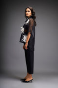 Load image into Gallery viewer, Floral Appliqué High-Low Sheer Top with Tube & Pants
