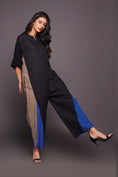 Load image into Gallery viewer, Black Blue Relaxed Fit Jumpsuit
