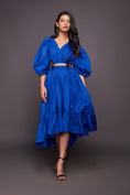 Load image into Gallery viewer, Flared Midnight Blue Dress
