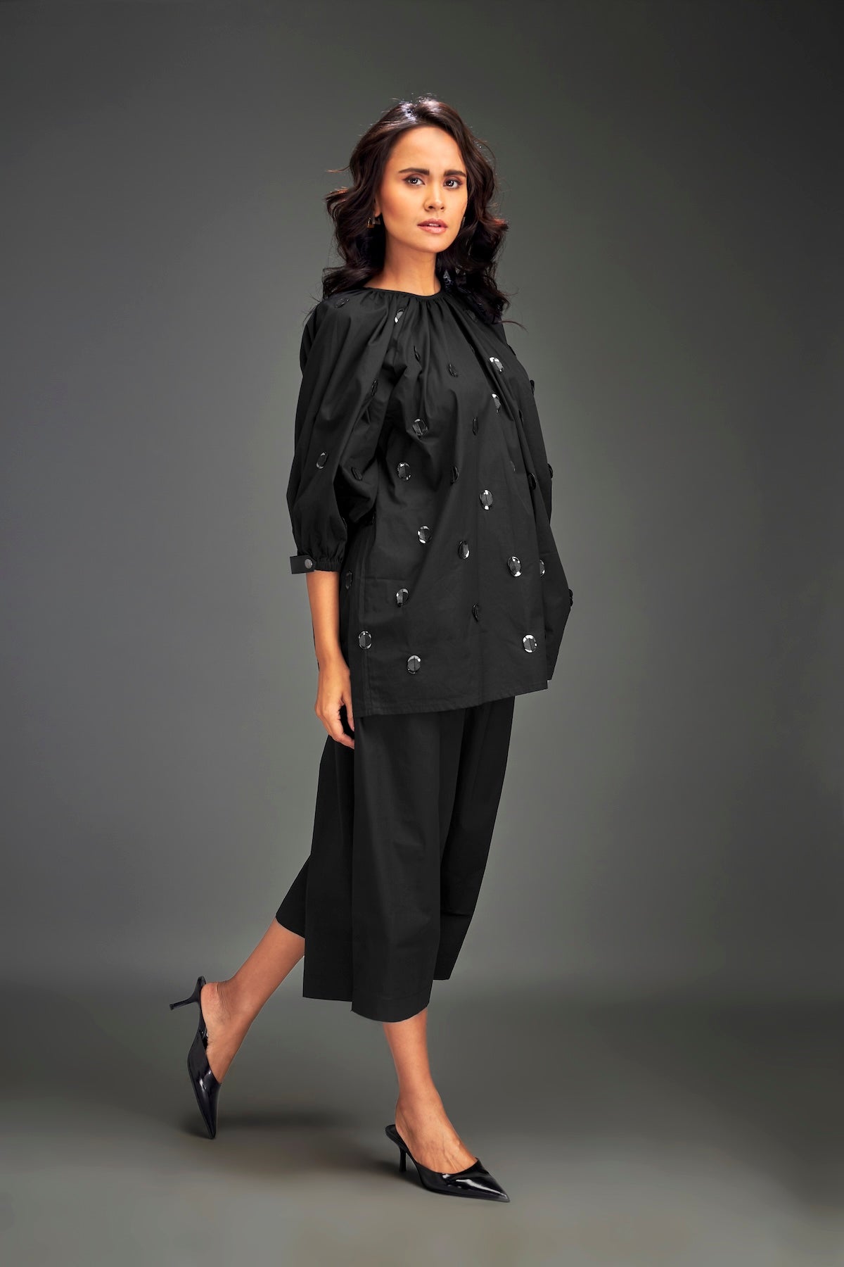 Co-ord Set with Balloon Sleeves & Pants