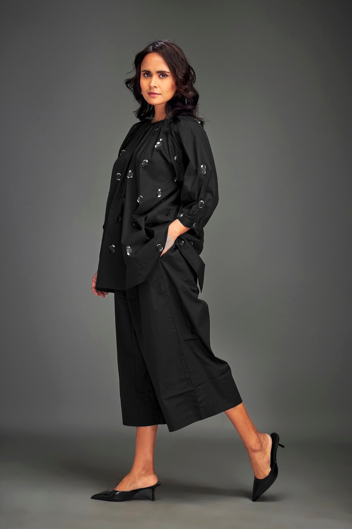 Co-ord Set with Balloon Sleeves & Pants