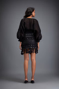 Load image into Gallery viewer, Layered Skirt with 3D Geometric Detailing at Hem
