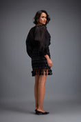 Load image into Gallery viewer, Layered Skirt with 3D Geometric Detailing at Hem
