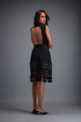 Load image into Gallery viewer, Black Drop Shoulder Dress with Flared Skirt
