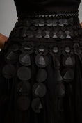 Load image into Gallery viewer, Black Mini Dress with Flared Tulle Skirt
