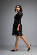 Load image into Gallery viewer, Structured Dress with Applique Hemline
