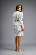 Load image into Gallery viewer, Structured Dress with Applique Hemline
