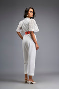 Load image into Gallery viewer, Jumpsuit with Cape Sleeves and Belt
